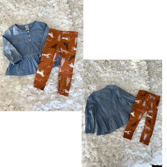 Baby & Toddler Girl Carter's 2-Piece
Chambray Top & Legging Set SIZE 2T - Picture 13 of 14